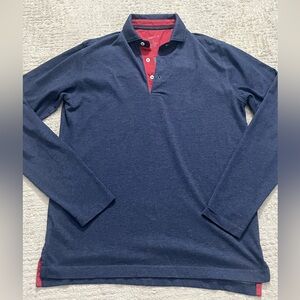 Johnnie-O Long Sleeve Cotton Blend Polo